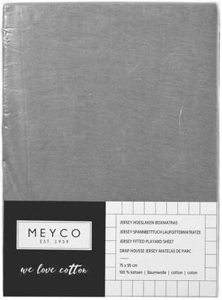 Meyco hoeslaken boxmatras 75x95 cm grijs | Hoeslaken van - Foto 2