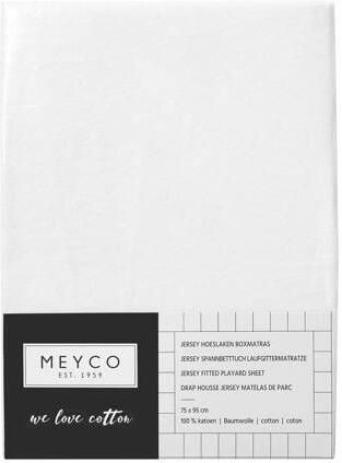 Meyco hoeslaken boxmatras 75x95 cm wit | Hoeslaken van - Foto 2