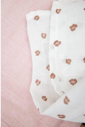 Meyco hydrofiel baby washandje Mini Panther set van 3 Soft Pink Hydrofiele washandjes Roze