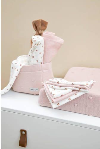 Meyco hydrofiel baby washandje Mini Panther set van 3 Soft Pink Hydrofiele washandjes Roze - Foto 4