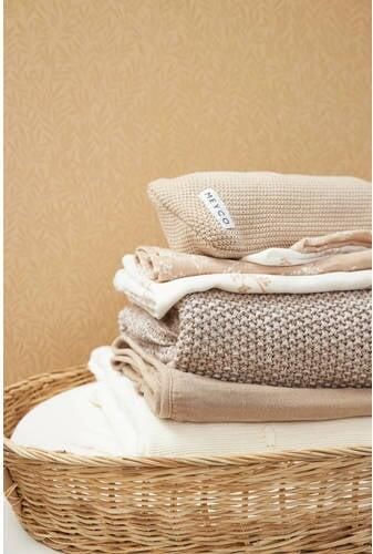 Meyco hydrofiel baby washandje set van 3 Branches sand Hydrofiele washandjes Beige - Foto 2