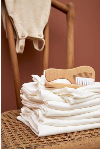 Meyco hydrofiel baby washandje Uni set van 3 Offwhite Hydrofiele washandjes Wit - Foto 2