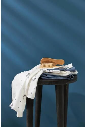 Meyco hydrofiel washandje Moon set van 3 indigo Hydrofiele washandjes Blauw - Foto 2