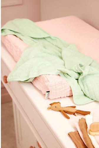 Meyco hydrofiele aankleedkussenhoes soft pink Roze Effen - Foto 2