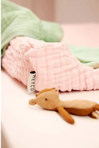 Meyco hydrofiele aankleedkussenhoes soft pink Roze Effen - Foto 4