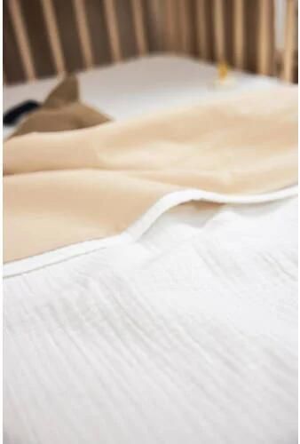 Meyco hydrofiele baby ledikantlaken 100x150cm offwhite Babylaken Ecru Effen - Foto 2