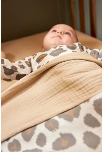 Meyco hydrofiele baby wieglaken 75x100 cm sand Babylaken Beige Effen - Foto 2