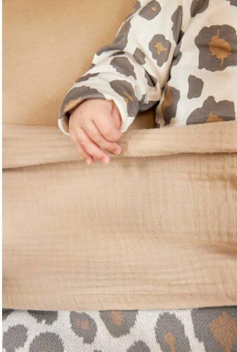 Meyco hydrofiele baby wieglaken 75x100 cm sand Babylaken Beige Effen - Foto 3