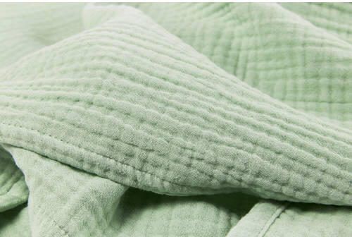 Meyco hydrofiele baby wieglaken 75x100 cm soft green Babylaken Groen Effen - Foto 4