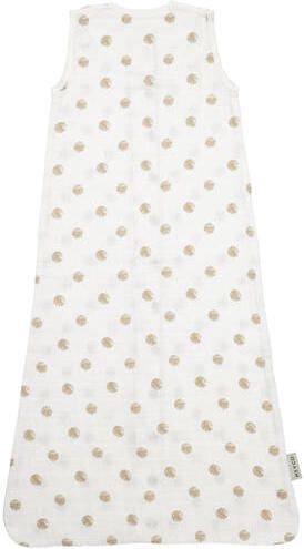 Meyco hydrofiele baby zomerslaapzak Dots sand Babyslaapzak Beige Stip 110
