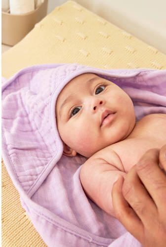 Meyco hydrofiele badcape uni soft lilac Handdoek badcape Paars Effen - Foto 3