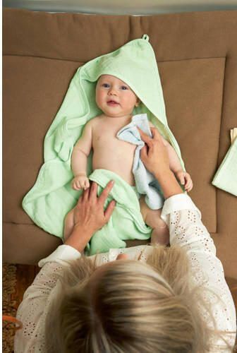 Meyco hydrofiele badcape uni soft mint Handdoek badcape Groen Effen - Foto 3