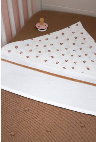 Meyco baby wiegdeken Mini Knots 75x100 cm Toffee Babydeken Bruin Stip - Foto 4