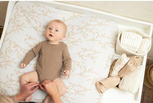 Meyco hydrofiele doek set van 3 70x70 cm Branches sand Hydrofiele luiers Beige