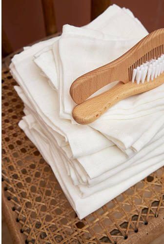 Meyco hydrofiele doek uni 60x60 cm set van 6 white Hydrofiele luiers Wit - Foto 3