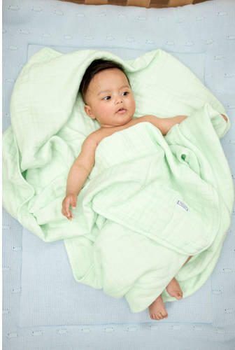 Meyco hydrofiele multidoek 120x120 cm Uni soft mint Hydrofiele luiers Groen - Foto 3