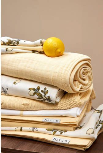 Meyco hydrofiele starterset set van 9 Lemon Geel All over print - Foto 2