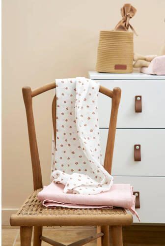 Meyco hydrofiele swaddle Mini Panther 120x120 cm set van 2 Soft Pink Roze - Foto 3