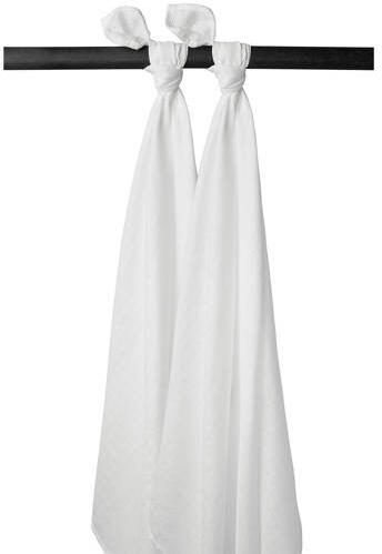 Meyco hydrofiele swaddle set van 2 wit | Swaddle van