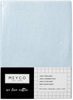 Meyco jersey baby hoeslaken ledikant 60x120 cm Blauw - Foto 4