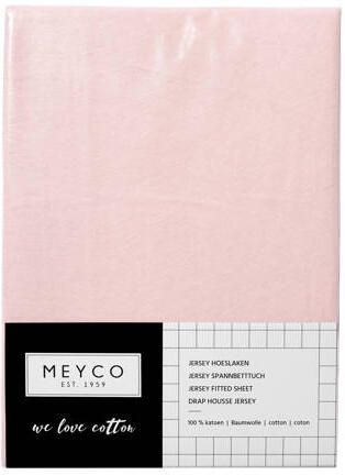 Meyco jersey hoeslaken wieg 40x80 90 cm Roze | Hoeslaken van - Foto 4