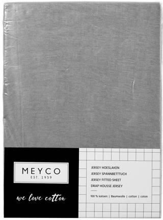 Meyco jersey baby hoeslaken wieg 40x80 90 cm Grijs - Foto 4