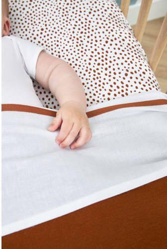 Meyco jersey hoeslaken boxmatras 75x95 cm Cheetah camel Bruin - Foto 3