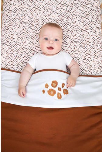 Meyco jersey hoeslaken boxmatras 75x95 cm Cheetah camel Bruin - Foto 4