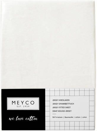 Meyco katoenen jersey hoeslaken wieg 40x80 90 cm offwhite Wit - Foto 2