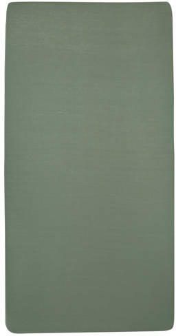 Meyco katoenen jersey hoeslaken wieg 50x90 cm forest green Groen - Foto 3
