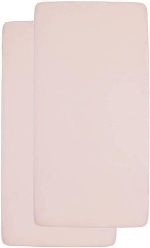 Meyco katoenen jersey ledikant hoeslaken 60x120 cm set van 2 Soft Pink Roze - Foto 4