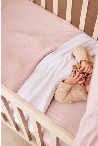 Meyco katoenen jersey ledikant hoeslaken 60x120 cm Soft Pink Roze Effen - Foto 4