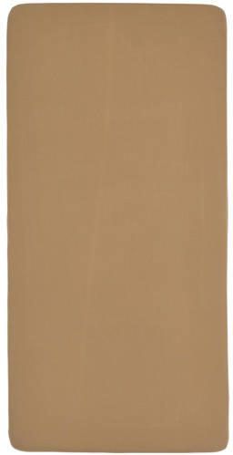 Meyco katoenen jersey wieg hoeslaken 40x80 90 cm Toffee Bruin Effen - Foto 4