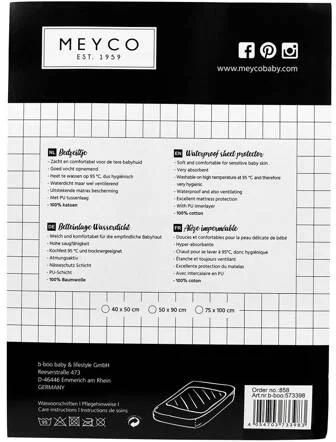 Meyco katoenen molton bedzeil 40x50 cm (set van 2) Kindermolton Wit - Foto 2