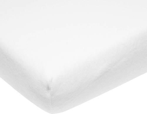 Meyco katoenen molton hoeslaken ledikant 60x120 cm Kindermolton Wit - Foto 2