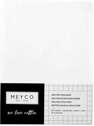 Meyco katoenen molton hoeslaken wieg 40x80 90 cm Wit - Foto 2