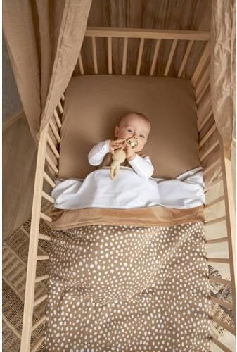 Meyco baby wieglaken Bies 75x100 cm taupe Babylaken Bruin