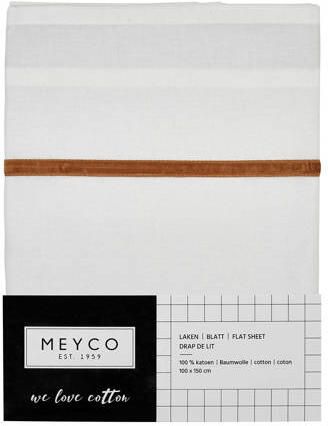 Meyco ledikantlaken Bies velvet camel Babylaken Bruin - Foto 4