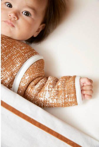 Meyco ledikantlaken Bies velvet camel Babylaken Bruin - Foto 3