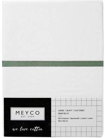 Meyco ledikantlaken met bies 100x150 cm groen Babylaken
