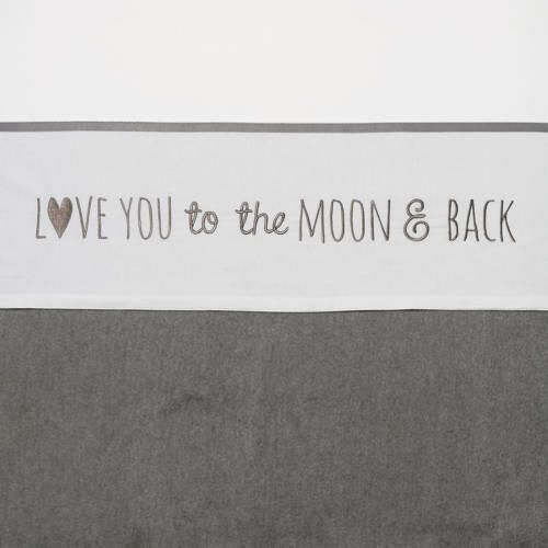 Meyco Love you to the moon & back wieglaken 75x100 cm Babylaken Grijs - Foto 2