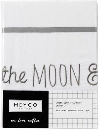 Meyco Love you to the moon & back wieglaken 75x100 cm Babylaken Grijs - Foto 3