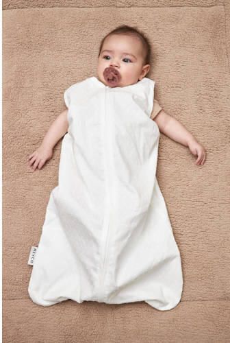 Meyco Plume baby slaapzak offwhite Babyslaapzak Wit Effen 110 - Foto 4