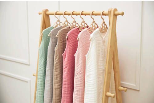Meyco pre-washed hydrofiel baby slaapzak Greige Babyslaapzak Grijs Effen 110 - Foto 2