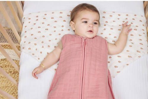 Meyco pre-washed hydrofiel baby slaapzak Old pink Babyslaapzak Roze Effen 110 - Foto 2
