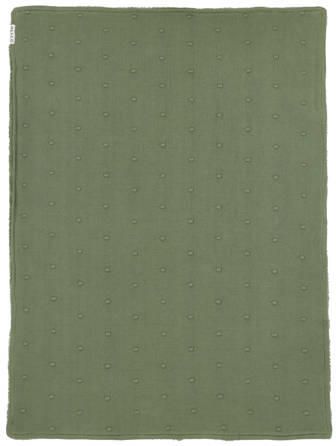 Meyco reversible baby wiegdeken Mini Knots Teddy 75x100 cm Forest Green Babydeken Groen - Foto 4