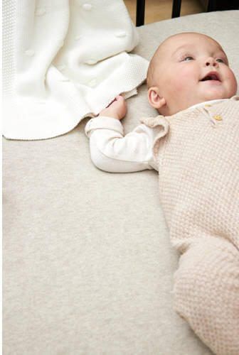 Meyco reversible boxkleed Knit Basic 77x97 cm Sand Melange Bruin - Foto 2