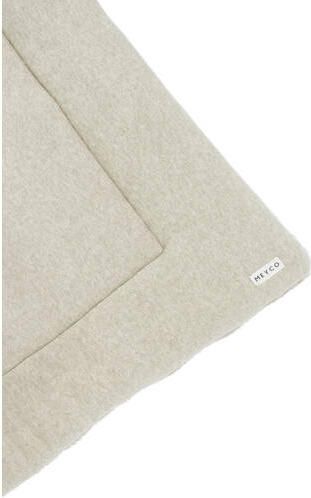 Meyco reversible boxkleed Knit Basic 77x97 cm Sand Melange Bruin - Foto 3