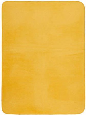 Meyco reversible katoenen baby ledikantdeken 100x150 cm honey gold grijs Babydeken Geel - Foto 4