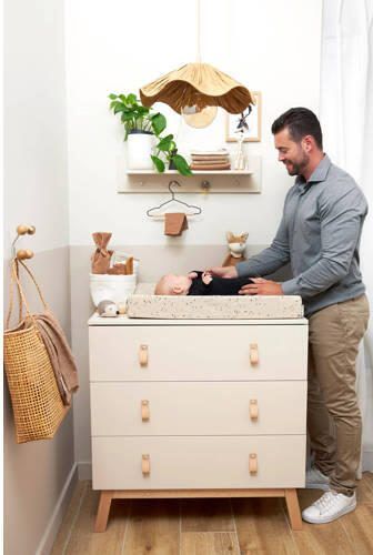 Meyco Rib Mini Spot aankleedkussenhoes sand melange Beige Stip - Foto 4